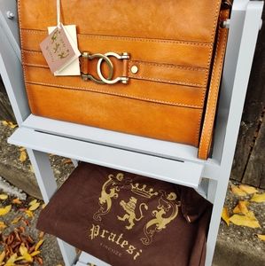 🆕NWT Pratesi Firenze Italian Leather Clutch